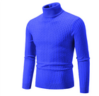 Turtleneck Sweater with Cable Knit Design and Classic Fit