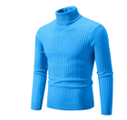 Turtleneck Sweater with Cable Knit Design and Classic Fit