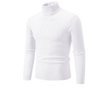 Turtleneck Sweater with Cable Knit Design and Classic Fit