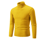 Turtleneck Sweater with Cable Knit Design and Classic Fit